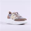 Wonders Roma Platform Mesh Trainer - Taupe Croc